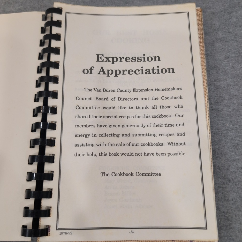 Our Best Home Cooking Van‎ Buren County, Arkansas Extension Homemakers Cookbook - Picture 2 of 3